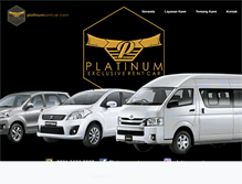 Tablet Screenshot of platinumrentcar.com